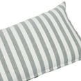 thumbnail image 3 of Creative Co-Op Striped Cotton Lumbar Pillow Cover, Grey, 3 of 5