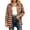 Brown, variant on Tqcoqu Women's Plaid Flannel Shirt Jacket,Collared Long Sleeve Button Down Oversized Casual Checkered Shacket Tops For Fall,Coffee Women's S-XXL