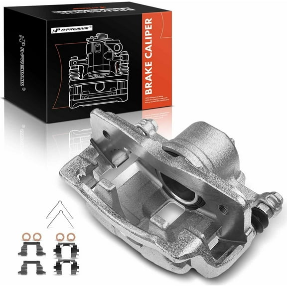 A-Premium Disc Brake Caliper Assembly Compatible with Honda Civic 2003-2011 Fit 2007-2008 Acura RSX 2002-2006 Base Front Left or Right