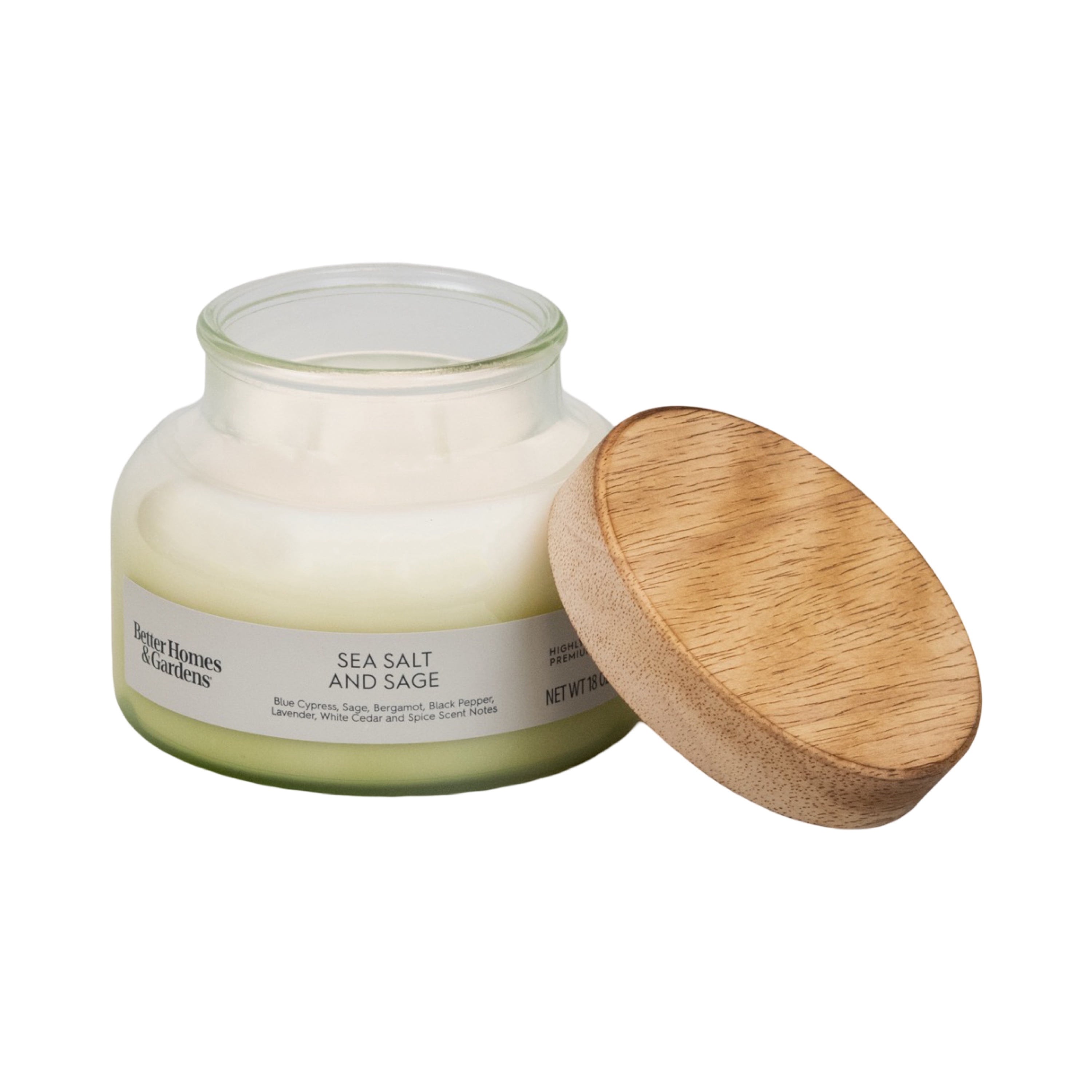 Better Homes & Gardens Sea Salt and Sage 2-Wick Ombre Jar Candle, 18 oz