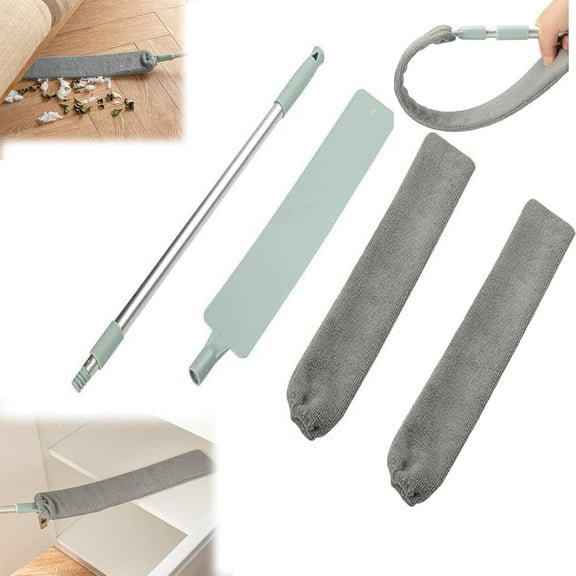 Saker Plus Retractable Flat Duster - Bendable and Removable Washable Dusting Wand for Ceiling Blinds and Home Cleaning
