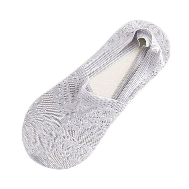 MesaSe Mode Été Femmes Anti-Dérapant Transparent Floral Dentelle Invisible No Show Bateau Chaussettes