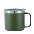 thumbnail image 3 of Custom Name 14oz Coffee Mug with Handle Double Wall Stainless Steel Tumbler Vacuum Insulated Thermal Beer Cup Travel Thermos (black,14oz (410ml)), 3 of 7