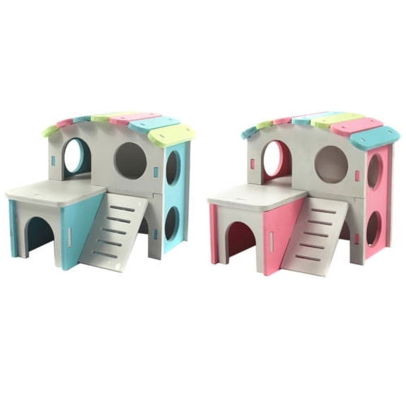 Wooden Hamster Mouse Rat Pig Small Pet Nest House Cage Climbing Exercise Toy