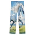 thumbnail image 4 of White Horse Running Winter Female Pants Flannel High Waist Women Pants Lady Warm Straight Leg Plush Trousers, 4 of 7