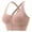 Pink, variant on DREAM SLIM Sports Bra for Women, Criss Cross Back Padded High Impact Strappy Bras Yoga Exercise Athletic Workout Gym Activewear Bra with Removable Cups