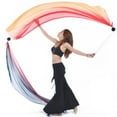 thumbnail image 2 of Velo de Seda jinwen Poi Bola Lanzada con Cuerda Ajustable para Danza Del Vientre, 2 of 3