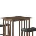 thumbnail image 3 of Contemporary Style 3 Piece Counter Height Set, Brown, 3 of 4
