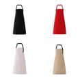 thumbnail image 2 of thinsony Adults Home Baking Apron Skin-friendly Adjustable Oil Proof Pockets Cooking Bib Reusable Washable Kitchen Supplies White, 2 of 9