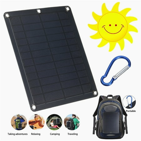 Portable Camping Travel Solar Solar Panel with USB Ports Waterproof for GPS iPhone Camera Other