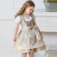 thumbnail image 6 of XXWXYD Kids German Dirndl Dress 𝖮ktoberfest Dress Bavarian Traditional Be𝖾r Festival Outfit Halloween Stage Performance Clothes, 6 of 9