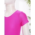thumbnail image 6 of Oyolan Kids Boys Girls Short Sleeves Gymnastics Leotard Jumpsuit Unitard Ballet Dance Dancewear Rose 14, 6 of 7