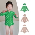 thumbnail image 3 of AJZIOJIRO Baby Girls Ruffle Swimsuit 6M-8T Toddler Infant Summer Floral Bathing Suits UPF 50+ Sun Protection Swimwear, 3 of 8
