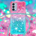 thumbnail image 4 of Funda para OnePlus Nord N200 5G Brillantina Líquida Divertida Reluciente y con Cristales en Movimiento Cuerpo Cruzado con Cordón Ajustable, 4 of 5
