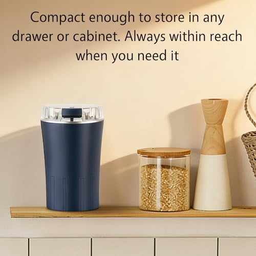Electric Coffee Grinder, Multi-Grain Blending & Powdering Machine, Electric Coffee Bean Grinder Stainless Steel Blade, One Touch Operation for Coffee Beans, Herbs, Nuts, Grains