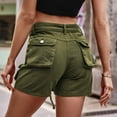 thumbnail image 5 of REALiKUN Women's High Waist Multi Pocket Denim Shorts Casual Pocket Shorts Elastic Waist Shorts, 5 of 5
