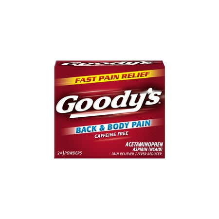 Goody's Back & Body Pain Acetaminophen Aspirin Pain Reliever/Fever Reducer Powders, 24 ct