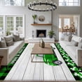 thumbnail image 3 of Large Area Rugs for Living Room Bedroom, St. Patrick's Day 8'x10' Rug Washable Carpet Runner Indoor Outdoor, Spring Lucky Grass Truck Gray Wood Plaid Non Slip Floor Mats Rug for Kitchen, Patio, 3 of 8
