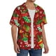 thumbnail image 2 of Fotbe X-mas and New Year Camisa Estampada de Manga Corta para Hombre, Casual de Verano, Estilo Playero, Sin Arrugas-3X-Large, 2 of 5