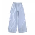 thumbnail image 3 of Glisme Little Girls Trousers Solid Color Autumn Loose Fit Girls Wide Leg Pants, 3 of 7