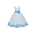 thumbnail image 2 of Ekidsbridal Wedding Pageant White Spa Tulle Flower Girl Dress for Toddlers Junior Bridesmaid Gown Pretty Princess 302T 12, 2 of 3