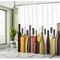 thumbnail image 4 of Ambesonne Burgundy Shower Curtain, Drinking Art Wine Bottles, 69"Wx70"L, Fawn Yellow Green and Mustard, 4 of 4