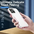 thumbnail image 4 of Allytechgroup Rugged Case for Apple iPhone 16 Pro, Hybrid TPU PC Back Cover Drop Proof Anti-Scratch Bumper Camera Lens Protective Phone Case Cover for Apple iPhone 16 Pro, White+Pink, 4 of 6