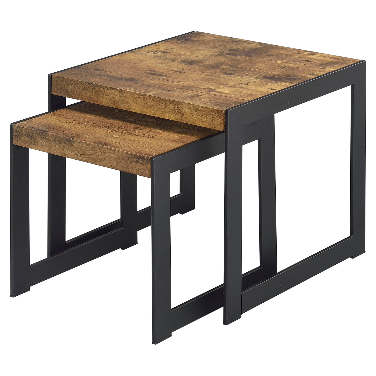 Fox Hill Trading Millenial Industrial Nesting Side Tables - Set of 2 ... Fox Hill Trading Millenial Industrial Nesting Side Tables - Set of 2 ...