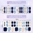 thumbnail image 6 of DUKASOU 60Pcs Semi Cured Gel Nail Strips, DIY Finger and Toenail Stickers Nail Polish Strips, Long Lasting Salon Quality Nail Art Stickers for Adults, Dark Blue, 6 of 7