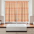 thumbnail image 2 of Kente Pattern Curtains 2 Panels Set, Abstract Tribal Ornament with Zigzags and Folk Stylized Birds, Window Drapes for Living Room Bedroom, 55W X 39L Inches, Orange Beige and White, by Ambesonne, 2 of 3