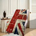 thumbnail image 3 of Union Jack Vintage Flag Design Large  Blanket - Ultra - Soft, Comfortable British Flag Throw for Sofa, Bed, Picnic, and Travel, Machine Washable, 3 of 8