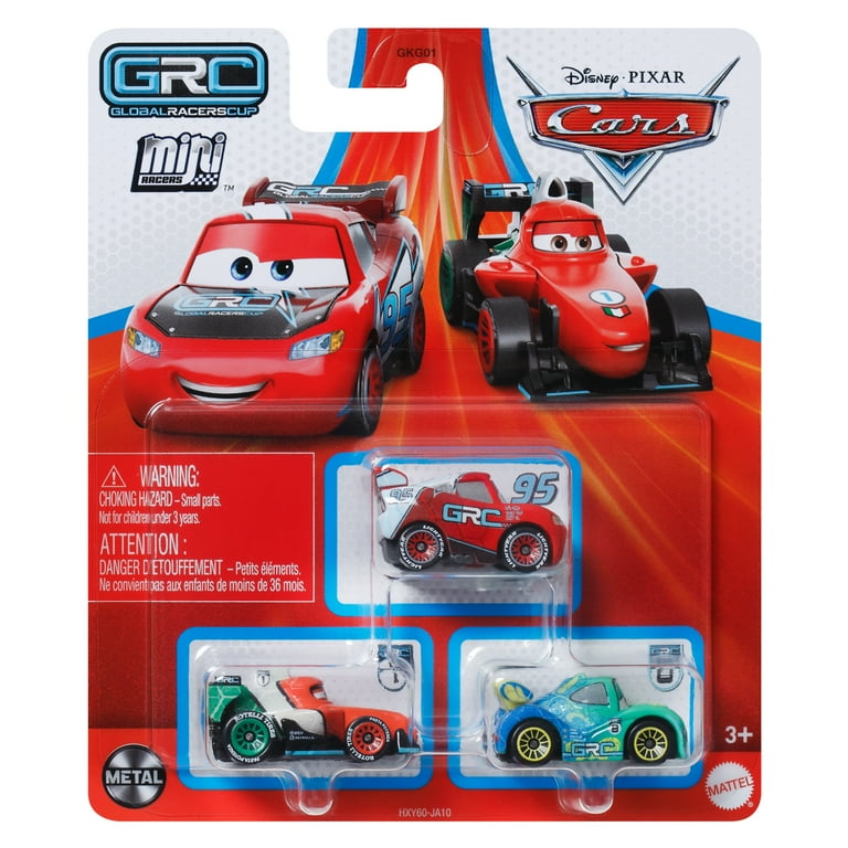 Disney Pixar Cars Mini Racers 3-Pack Set of 3 Die-Cast Toy