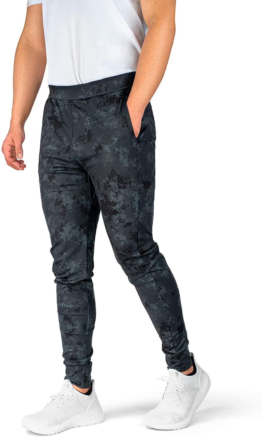 Contour Athletics Hydrafit Joggers for Men (Comfort Drop-Crotch Fit),  Sweatpants for Men Slim Fit with Zipper Pockets 