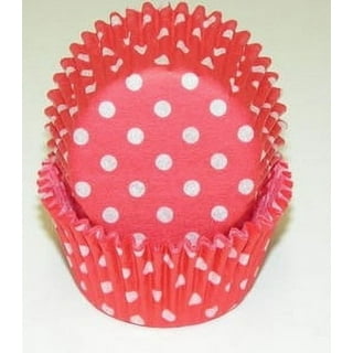 RUFFLED MUFFIN Liners (25 pcs) Red Polka-dot