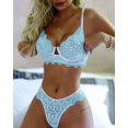 thumbnail image 1 of Traje de una pieza de encaje elástico alto de tres puntos con encanto sexy de estilo europeo y americano para mujer, entrega de lencería sexy, 1 of 6