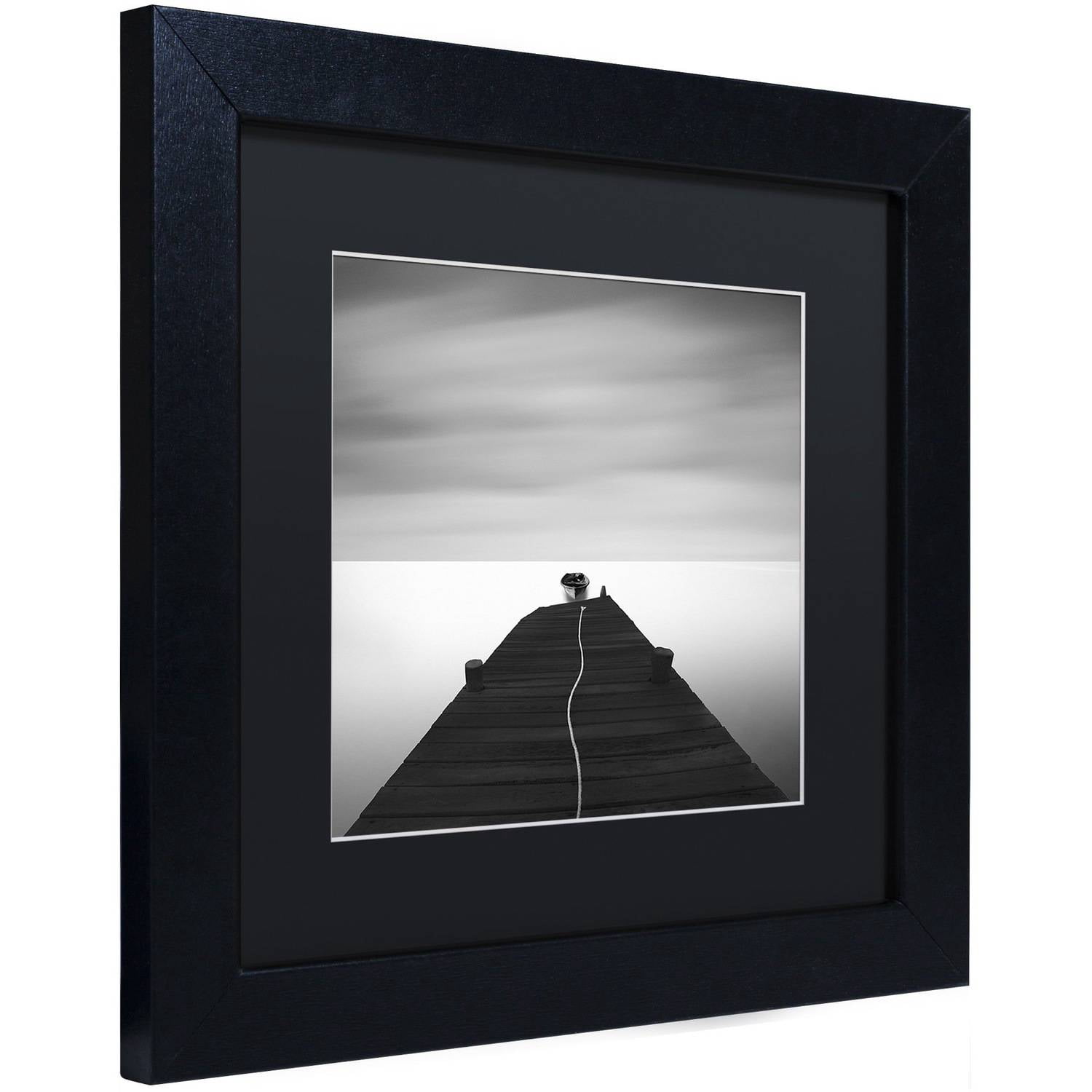 Trademark Fine Art "Free" Canvas Art by Moises Levy Black Matte, Black Frame