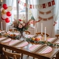 thumbnail image 5 of Pink Wood Grain Round 13 Inch Placemats Set of 8, Brown Vintage Mottled Country Stripes HeatResistant Non Slip Place Mats for Dining Table, Wipeable Braided Kitchen Table Mats for Housewarming, 5 of 9