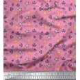 thumbnail image 1 of Soimoi Poly Georgette Fabric Anchor Hook,Crab & Starfish Ocean Print Fabric by Yard 52 Inch Wide, 1 of 1