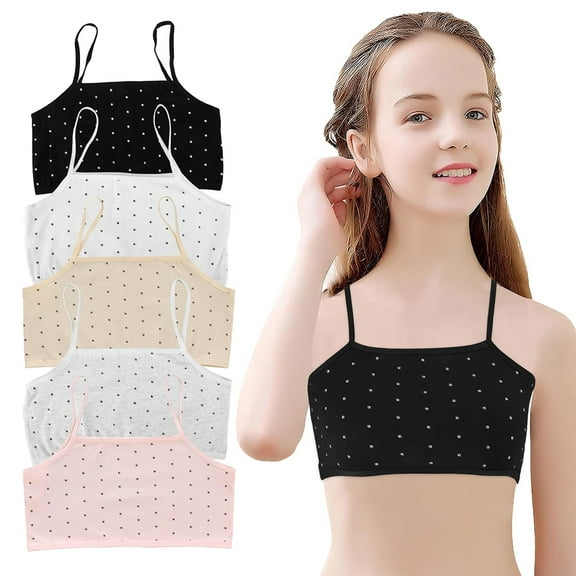Teen Girls' Everyday Bra 8-12Teen Student for Teens & Big Girls Sports Training Bras Wire Free Push Up with Bralette Straps