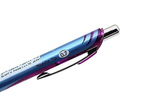 Pentel EnerGel RTX Roller Ball Retractable Gel Pen, Needle Tip, Violet Ink, Medium Point Pentel 3PACK, LRN7-V EnerGel Refills, 0.7 mm Medium Needle Tip, Violet 4PACK