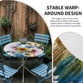 thumbnail image 2 of Hummingbird Round Tablecloth for 45-54 Inch Tables,Fitted Table Cover with Elastic Edge,Spring Farmhouse Oil Painting Sunflowers Waterproof Outdoor Table Cloth Protector for Patio Garden Dinner, 2 of 9