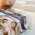 thumbnail image 3 of Custom Blanket with Picture, Customized Throw Blanket Gifts for Birthday Valentines Day Wedding, Personalized Photo Blanket Couple Gifts for Women Men Wife Husband Friend Blankets, 3 of 5