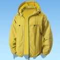 thumbnail image 5 of Men's Rain Jacket with Zipper Pocket, Lightweight Waterproof Raincoat, Mens Jacket for Outdoor Sports Big and Tall Size S-4XL Yellow, 5 of 5