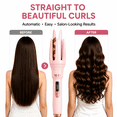 thumbnail image 3 of LEFINEE Automatic Hair Curler, Rotating Curling Iron with 4 Heat Settings, Negative Ion Technology, Dual Voltage Travel Hair Curler, Pink, 3 of 8