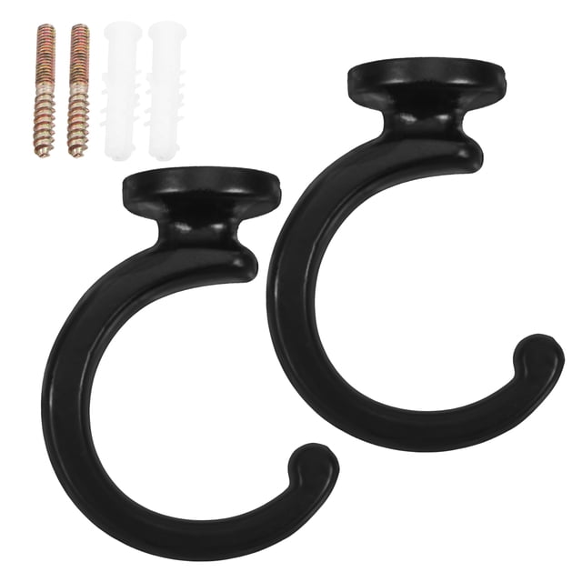 Miangastore 2 Pcs Crochets Muraux pour Rideaux, Crochets Muraux pour Attaches de Rideaux
