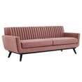 thumbnail image 1 of Modway Engage Channel Tufted Performance Velvet Sofa in Dusty Rose Pink, 1 of 8