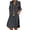 Black Grey, variant on utcoco casual loose women's long sleeve denim shirt dress
