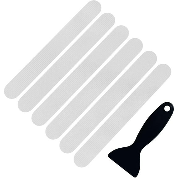 24 PCS Anti Slip Shower Stickers , Invisible Non-Slip Shower Strips for Adults, Premium Adhesive Bath Tub Stickers