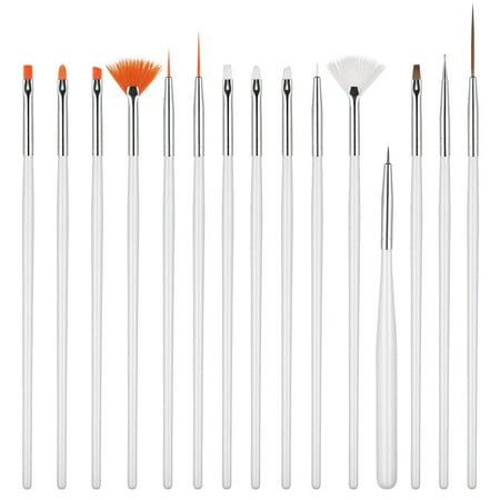 

BESTONZON 15 Pcs Cake Ice CoCo Decorating Painting Brushes Pen Fondant Sugar Craft Clay DIY Tools Set