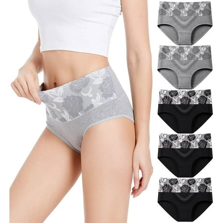 Sunm Boutique Women s Sunm Boutique Women s High Waist Underwear Full Coverage Shapewear Panties  Multicolor 5-PackShapewear Panty  Multicolor 5-Pack
